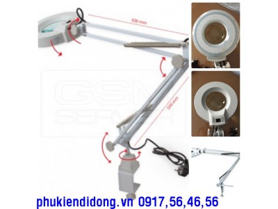 Kính lúp kẹp bàn Quick 228L Đèn LED  